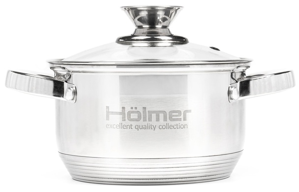Набор посуды Hölmer CS-11052-SS (5 кастрюль с крышкой 2л/2,7л/3,8л/5л/6л) R_18013 фото