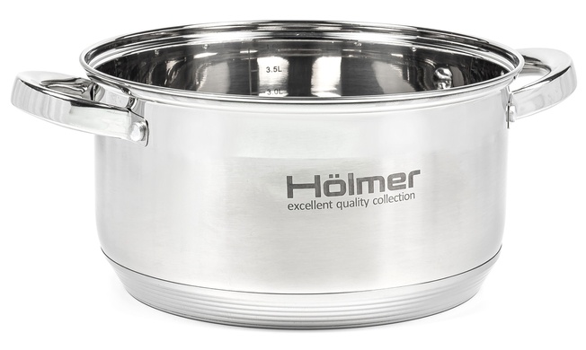Набір посуду Hölmer CS-11052-SS (5 каструль з кришкою 2л/2,7л/3,8л/5л/6л) R_18013 фото