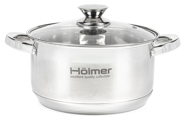 Набор посуды Hölmer CS-11252-SS (5 кастрюль с крышкой 2л/2,7л/3,8л/5л/6л, ковш с крышкой 1,5л) R_18014 фото