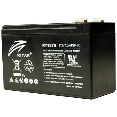 Акумуляторна батарея Ritar RT1270 12В 7 А*г 99-00012173 фото