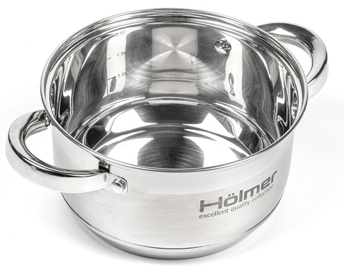Набір посуду Hölmer CS-1451-SS (ківш з кришкой 1,5 л, каструля з кришкою 2,7л) R_18000 фото