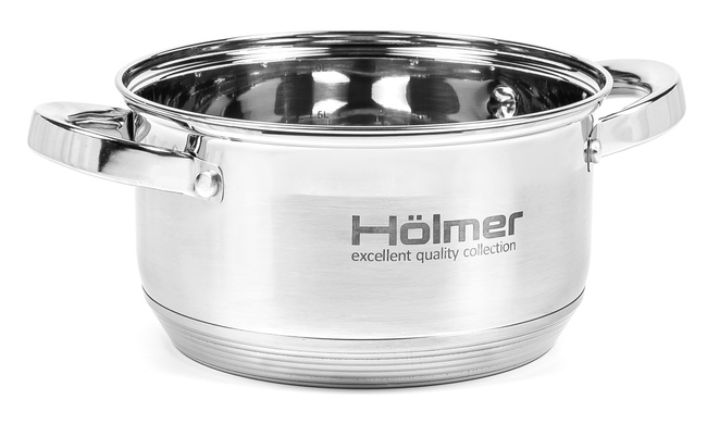 Набор посуды Hölmer CS-1451-SS (ковш с крышкой 1,5л, кастрюля с крышкой 2,7л) R_18000 фото