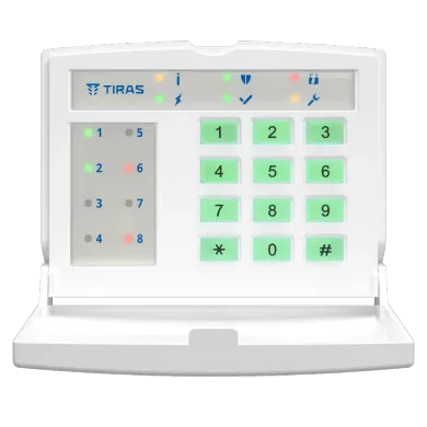Клавіатура Tiras K-LED8 (Білий) 99-00005550 фото