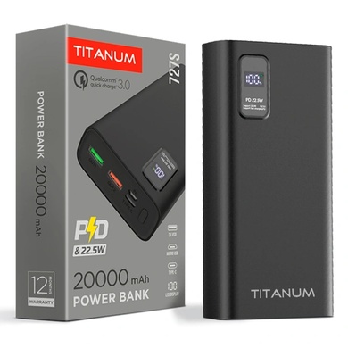 TITANUM 727S 20000mAh 22.5W Black Повербанк 99-00016941 фото