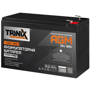 Свинцево-кислотна акумуляторна батарея TRINIX SUPER CHARGE 9А&bull;г 12В 99-00011912 фото